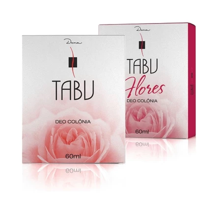 Kit Deo Colônia Tabu Tradicional + Flores 60ml – 2 Unidades