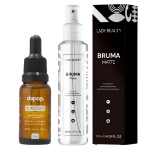 Kit Bruma Fixadora Matte 130ml Lady Beauty + Blindagem Poderosa Primer Dapop